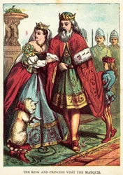 Der König und die Prinzessin besuchen den Marquis